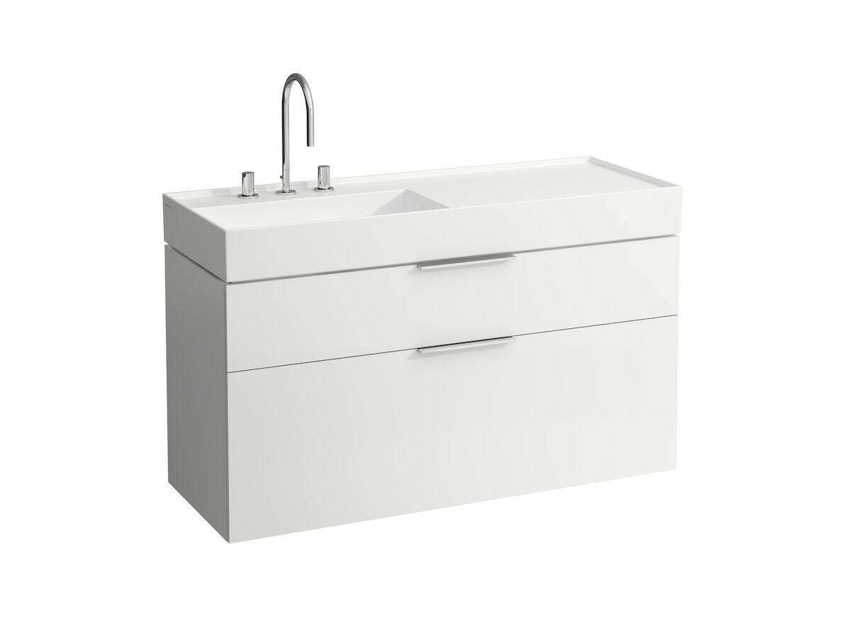 Reece LAUFEN Kartell Wall/Counter Left Hand Basin 1 Taphole 1200x460 With Fixing Bolts White