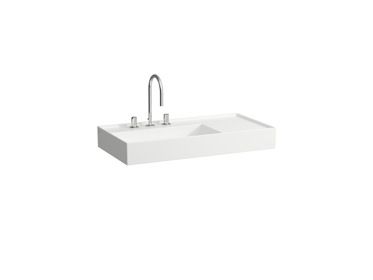 reece LAUFEN Kartell Wall/Counter Left Hand Basin 1 Taphole 900x460 with Fixing Bolts