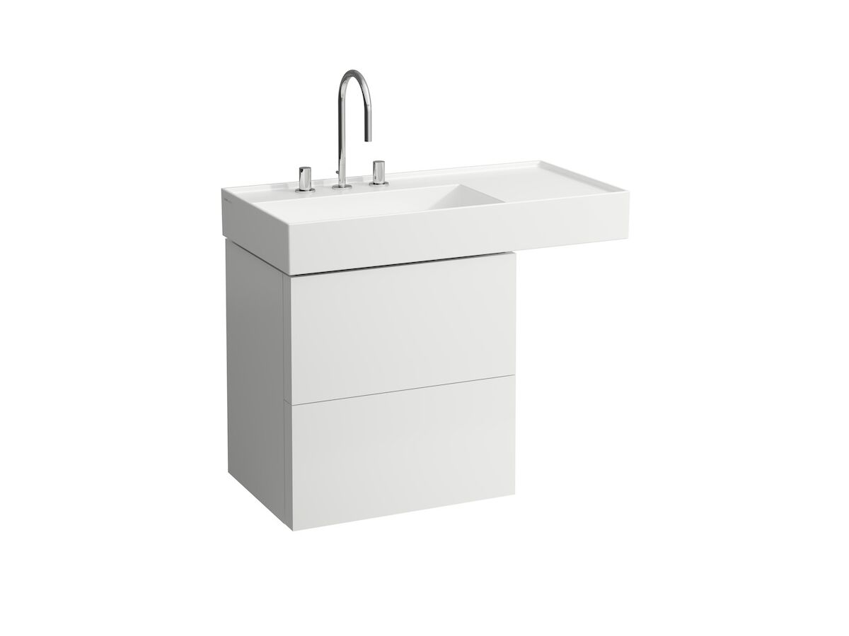 Reece LAUFEN Kartell Wall/Counter Left Hand Basin Only 1 Taphole 900x460 White
