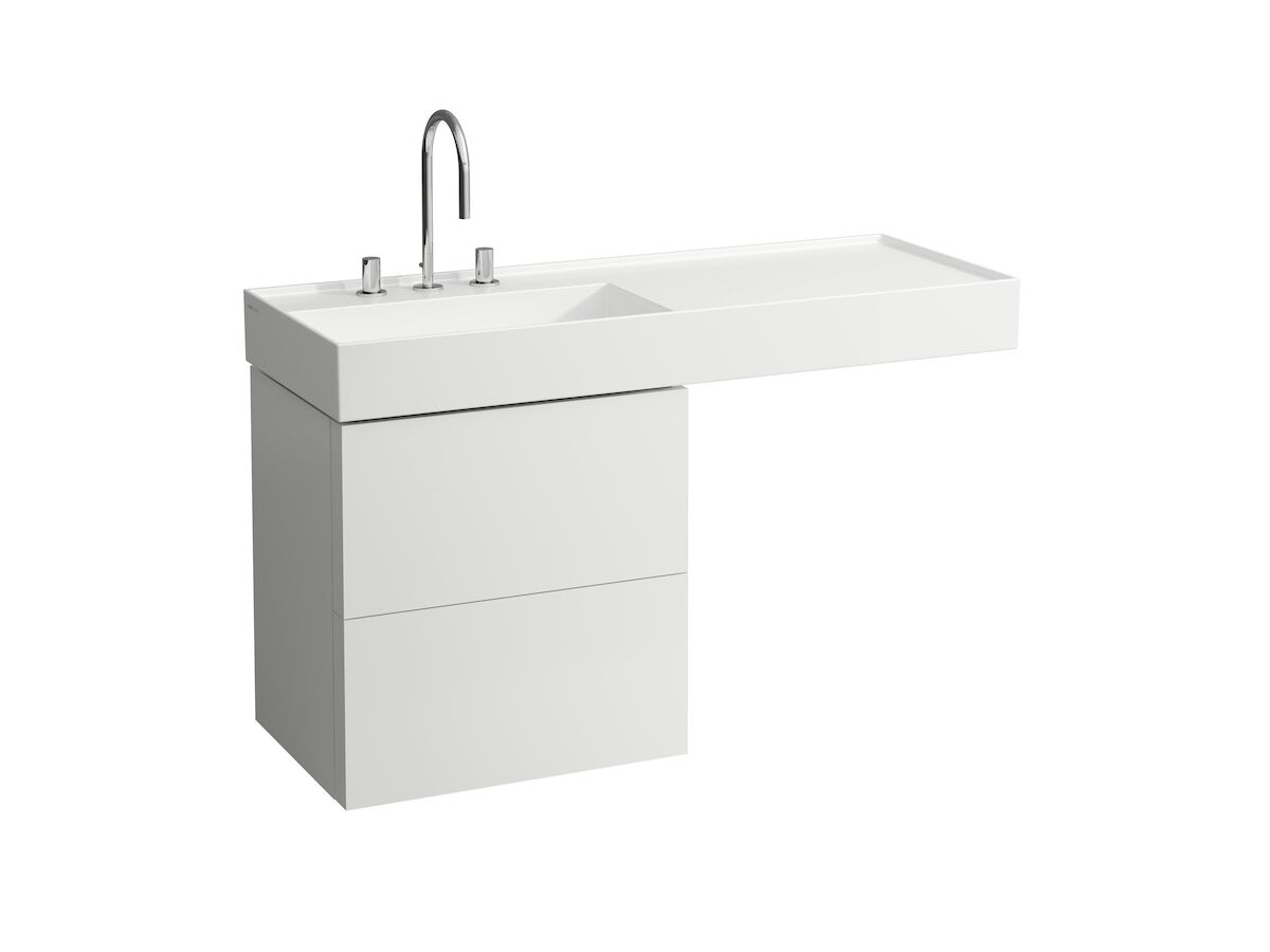 Reece LAUFEN Kartell Wall/Counter Left Hand Basin Only 1 Taphole 1200x460 White