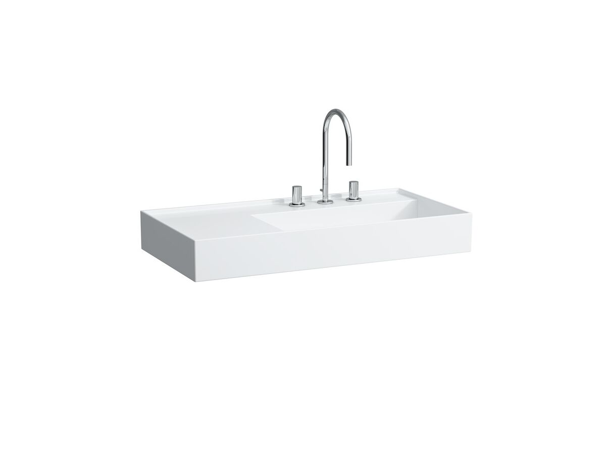reece LAUFEN Kartell Wall/Counter Right Hand Basin Only 1 Taphole 900x460 White