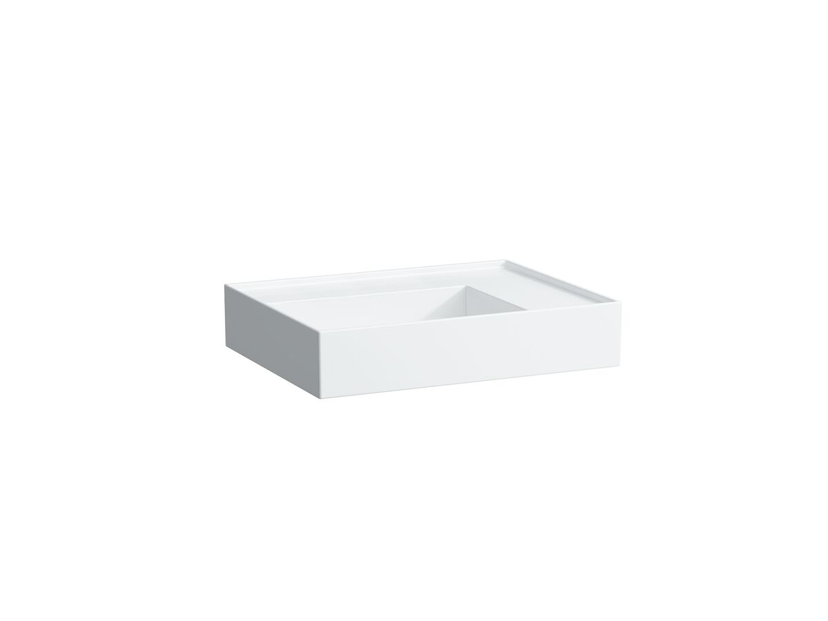 reece LAUFEN Kartell Washbasin with Shelf Left Hand Bowl 600 x 460mm with Fixing Kit No Taphole White
