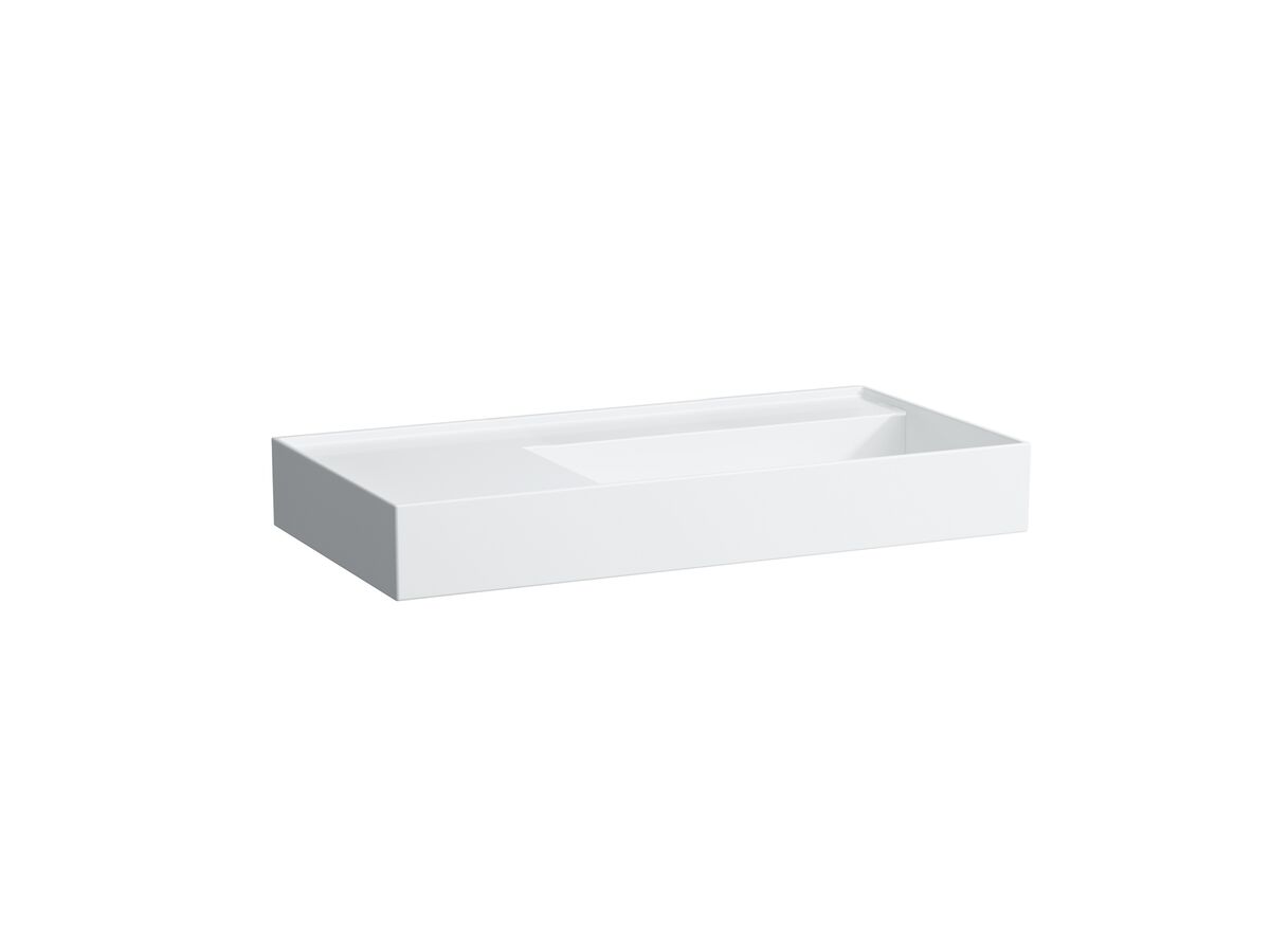 reece LAUFEN Kartell Washbasin with Shelf Right Hand Bowl with Fixing Kit No Taphole 900 x 460mm White