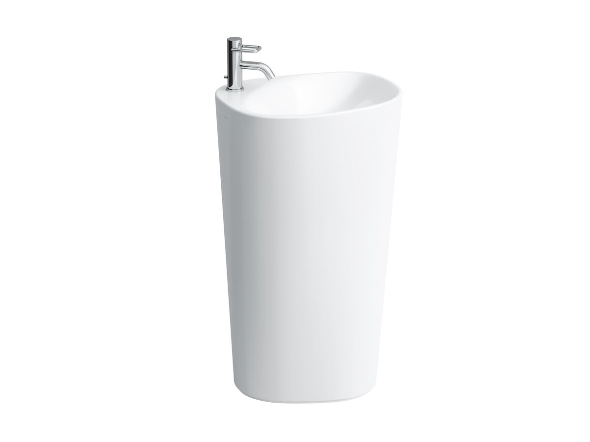 reece LAUFEN Palomba Floorstanding Washbasin with Wall Connection 1 Taphole White