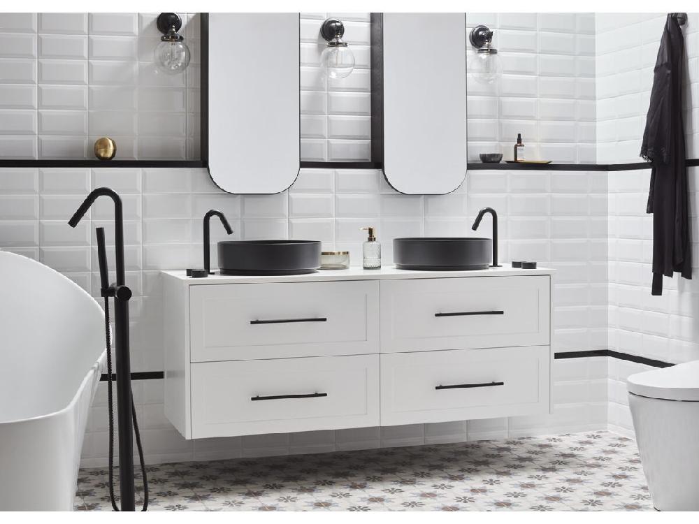 Reece LAUFEN Palomba Solid Surface Freestanding Bath Overflow 1800 Sentec White