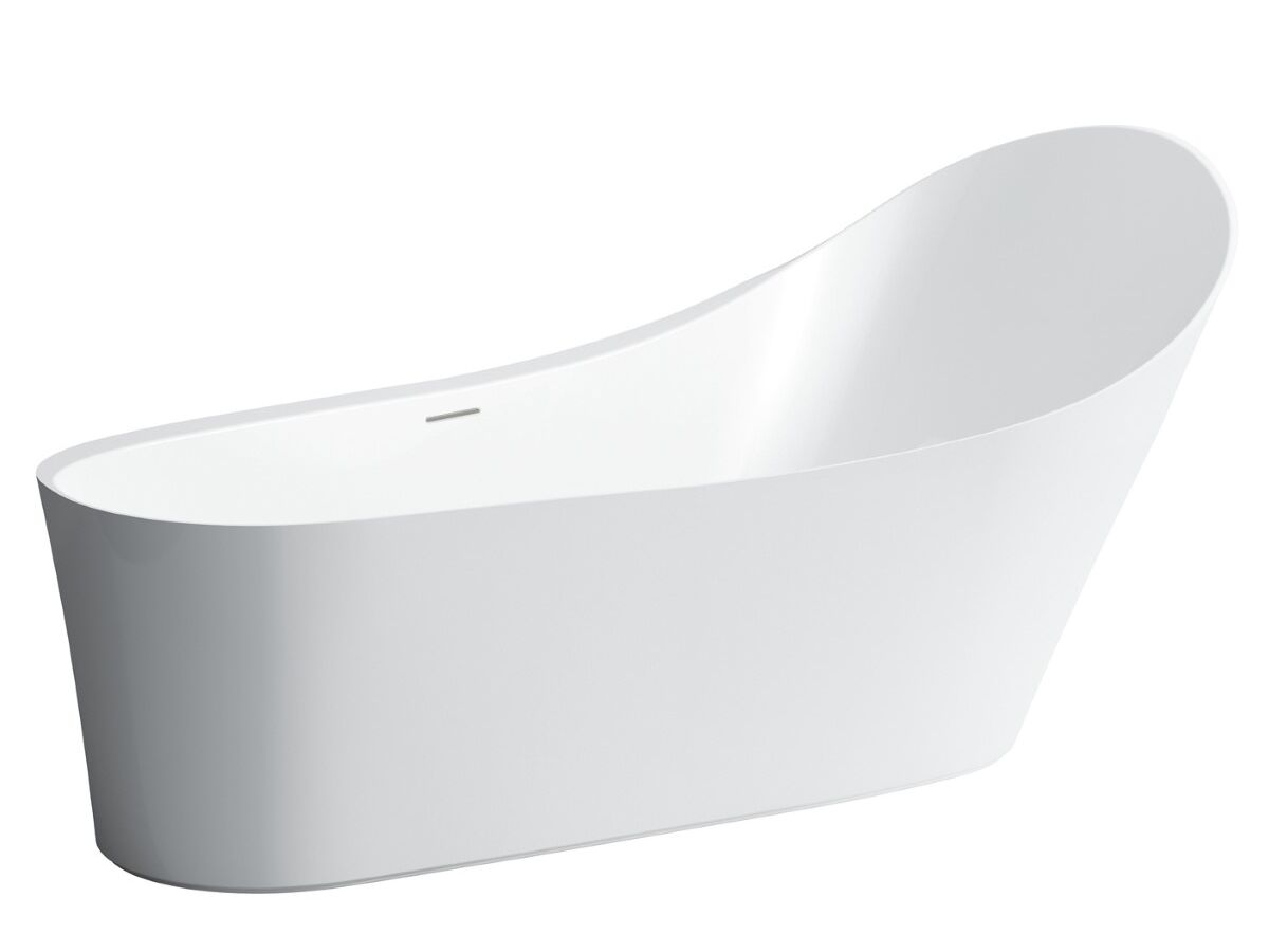 reece LAUFEN Palomba Solid Surface Freestanding Bath Overflow 1800 Sentec White