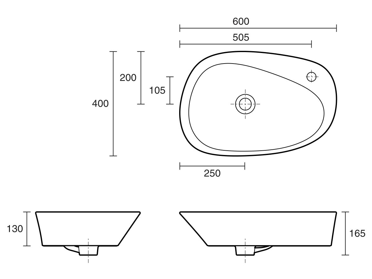 Reece LAUFEN Palomba Vessel Basin 600x400 1 Taphole White