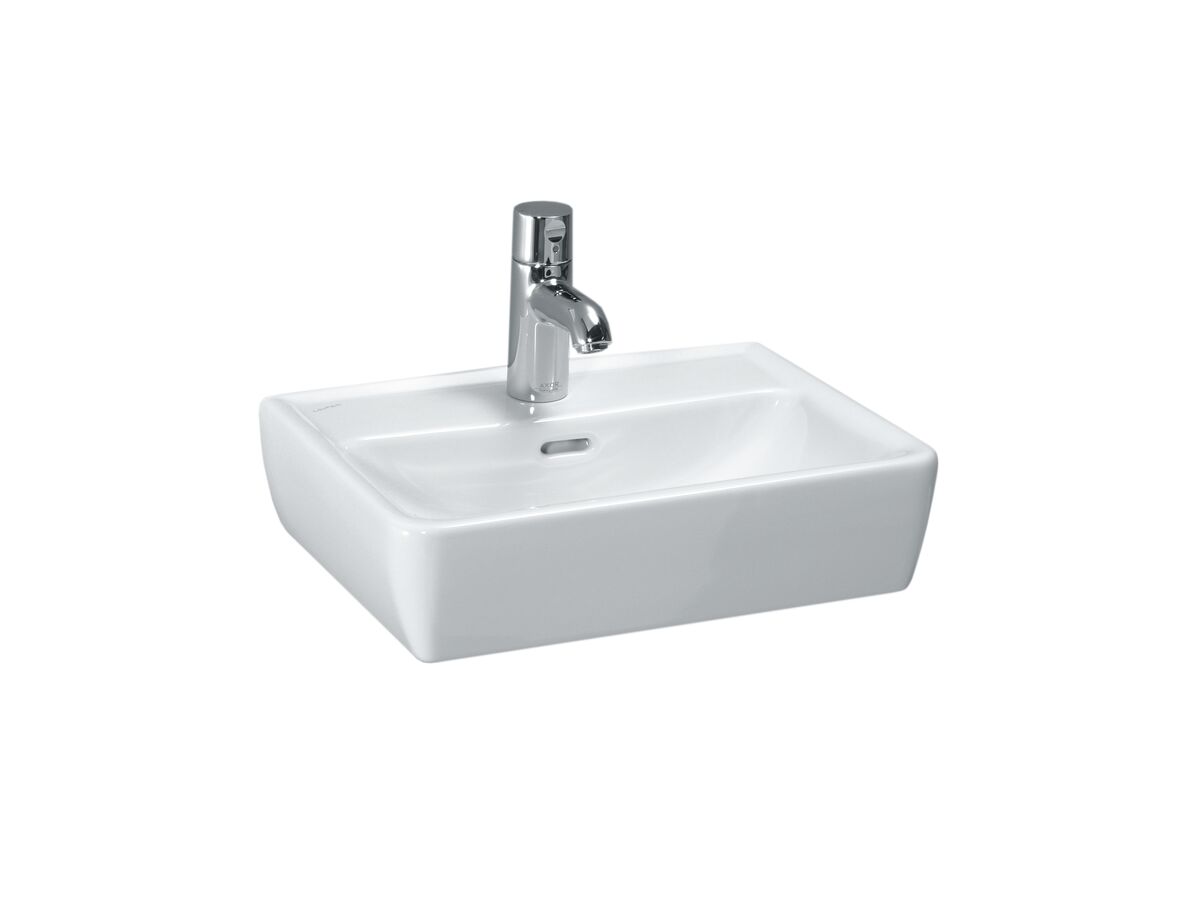 reece LAUFEN Pro S Wall/Counter Basin 1 Taphole with Overflow 450x340 with Fixing Bolts White