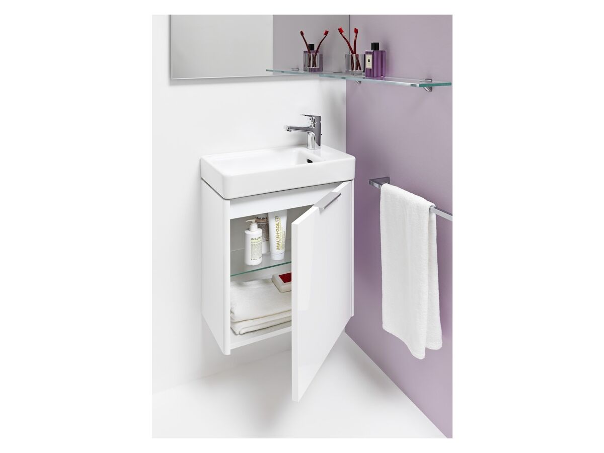 Reece LAUFEN Pro S Wall/Counter Basin Left Hand Basin 1 Taphole With Overflow 480x280 With Fixing Bolts White