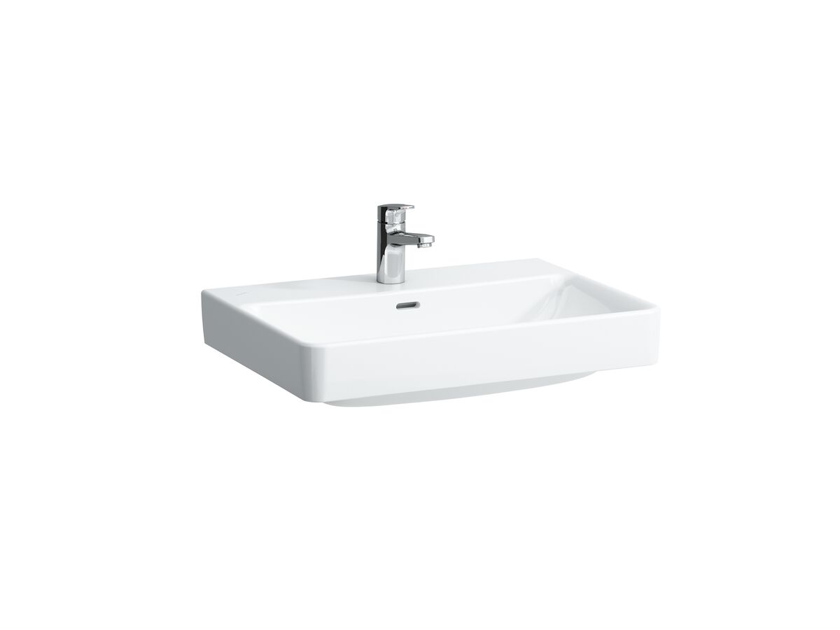 reece LAUFEN Pro S Wall/Counter Basin Only 1 Taphole with Overflow 650x465 White