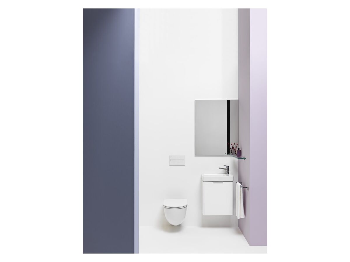 Reece LAUFEN Pro S Wall/Counter Basin Only Left Hand Basin 1 Taphole With Overflow 480x280 White