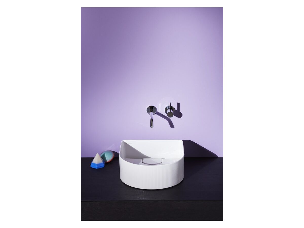 Reece LAUFEN Sonar Textured Above Counter Basin 340mm X 340mm White