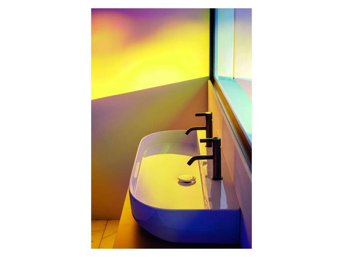Reece LAUFEN Sonar Wall Basin Only With Overflow 2 Taphole 1000x420 White