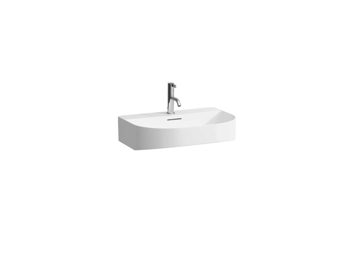 reece LAUFEN Sonar Wall Basin with Overflow 1 Taphole 600x420 with Fixing Bolts White