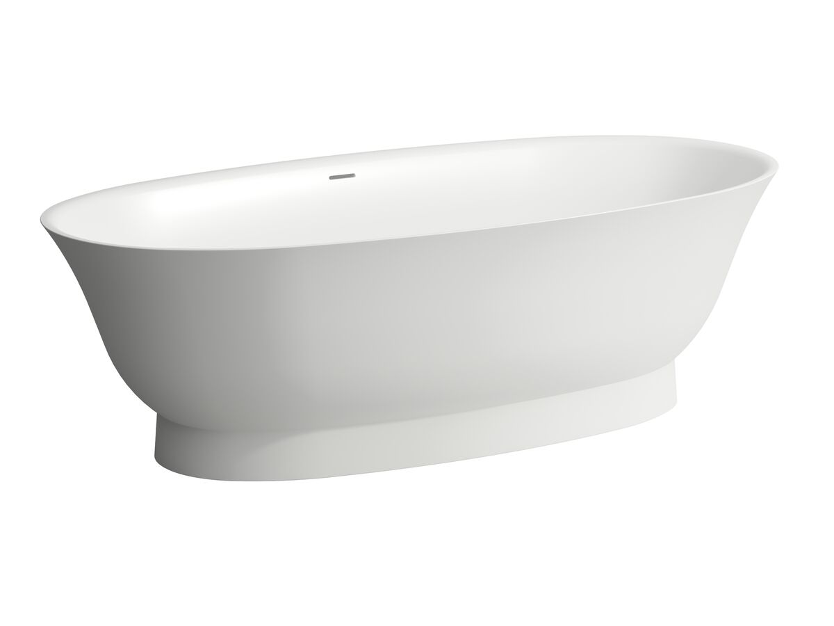 reece LAUFEN The New Classic Freestanding Bath with Overflow 1900 x 900 Sentec White