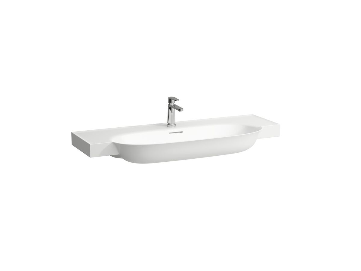 Reece LAUFEN The New Classic Wall/Vanity Basin 2 Taphole With Over Flow 1200x480 With Fixing Bolts White