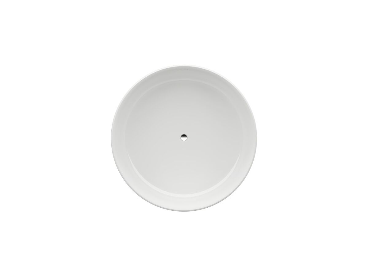 Reece LAUFEN Val Freestanding Bath With Overflow 1300 Round Sentec White