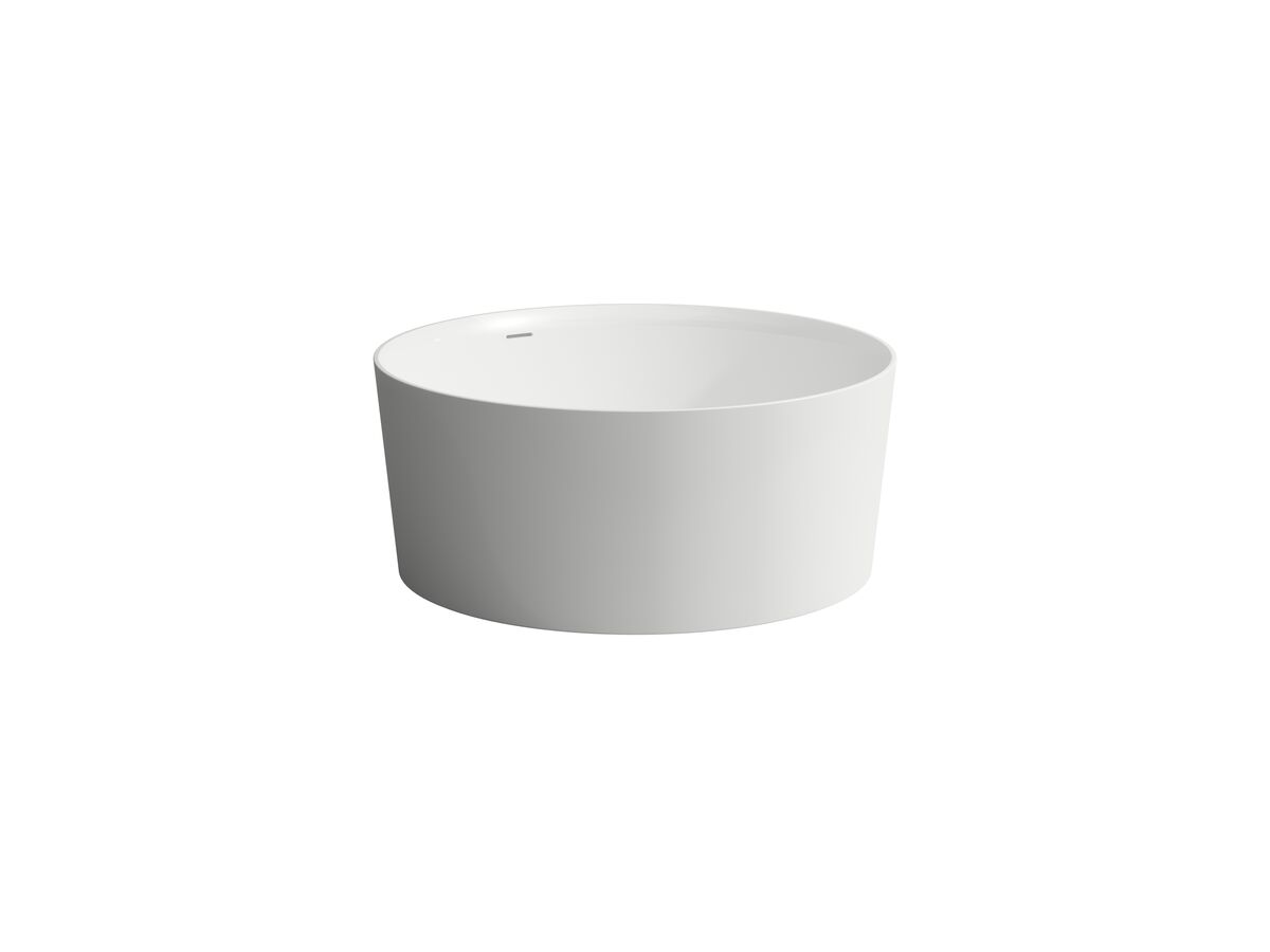 reece LAUFEN Val Freestanding Bath with Overflow 1300 Round Sentec White