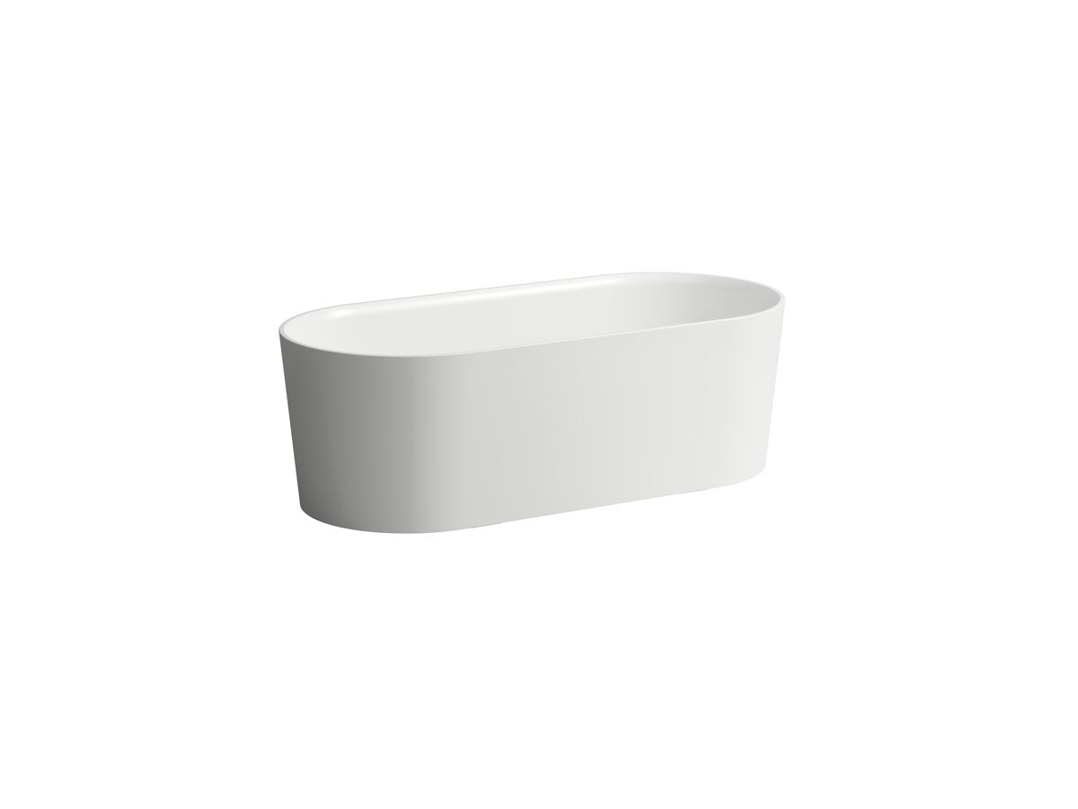 reece LAUFEN Val Freestanding Bath with Overflow 1600 x 750 Sentec White
