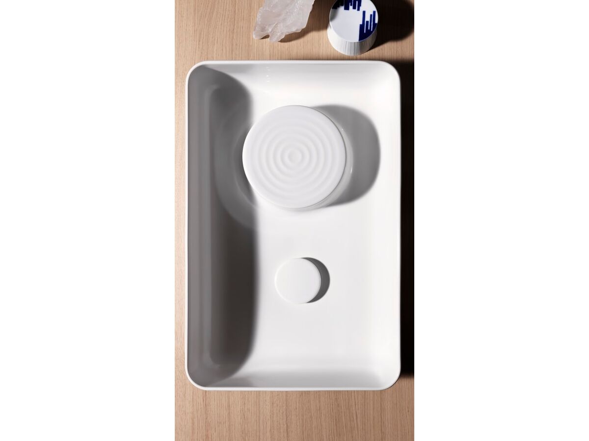 Reece LAUFEN Val Rectangular Counter Basin With Overflow No Taphole 550mm White
