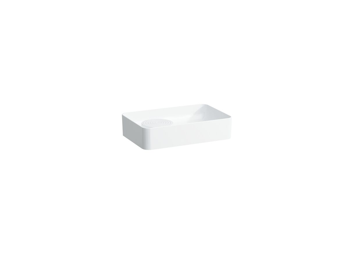 reece LAUFEN Val Rectangular Counter Basin with Overflow No Taphole 550mm White