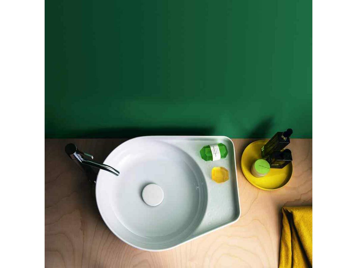 Reece LAUFEN Val Round Counter Basin With Overflow 1 Taphole 500mm White