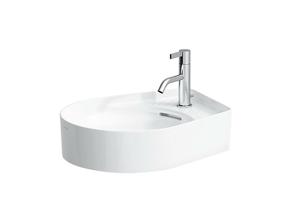 reece LAUFEN Val Round Counter Basin with Overflow 1 Taphole 500mm White
