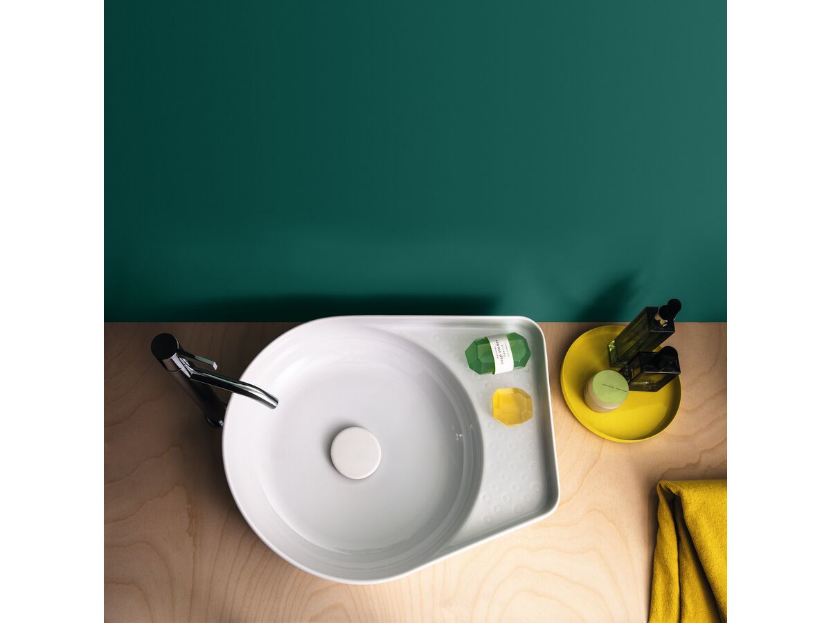 Reece LAUFEN Val Round Counter Basin With Overflow No Taphole 500mm White