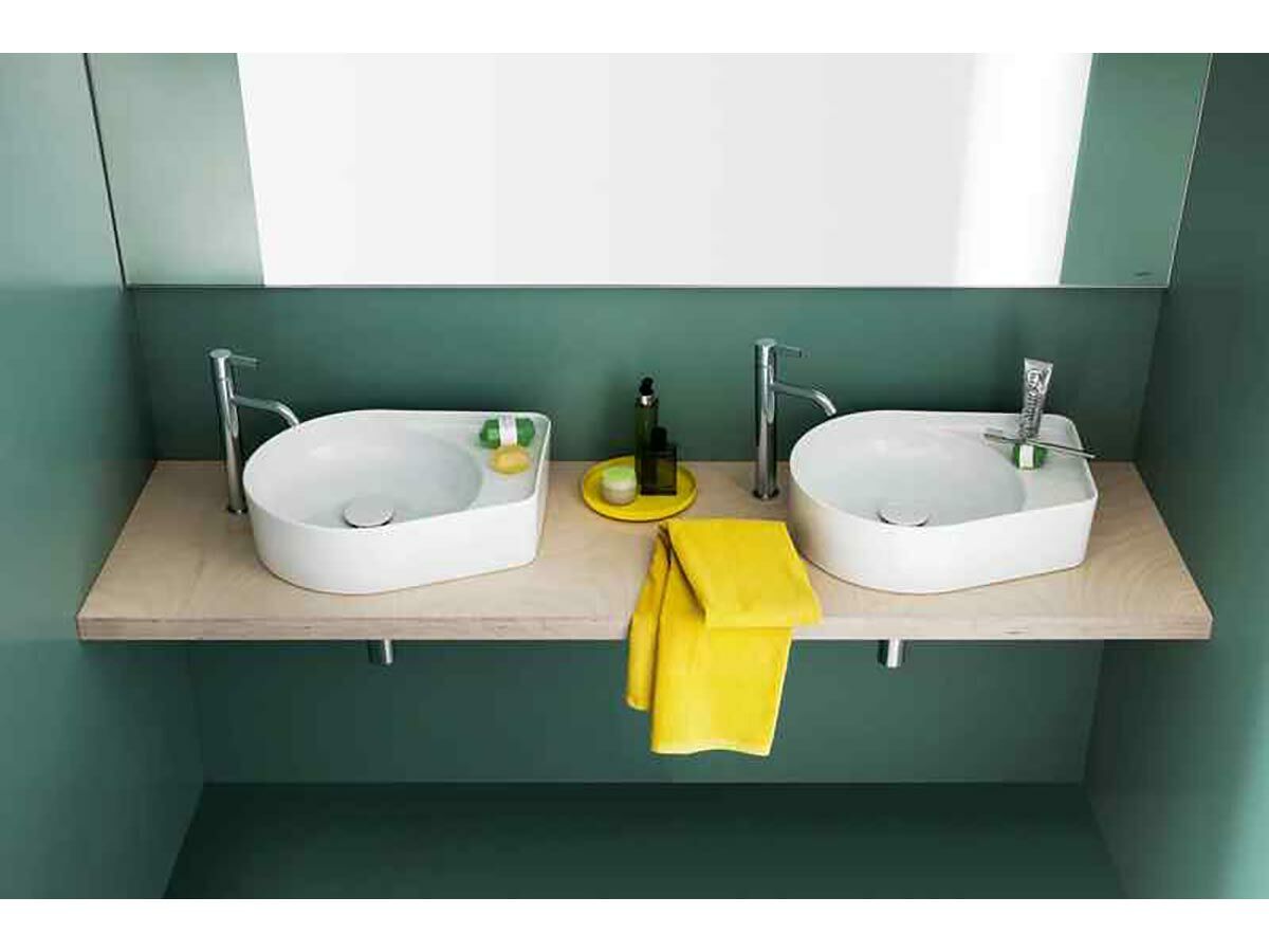 Reece LAUFEN Val Round Counter Basin With Overflow No Taphole 500mm White
