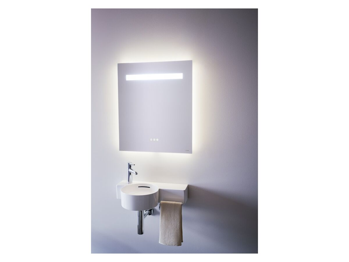 Reece LAUFEN Val Wall Basin Only Left Hand Basin 1 Taphole With Over Flow 550x315 White