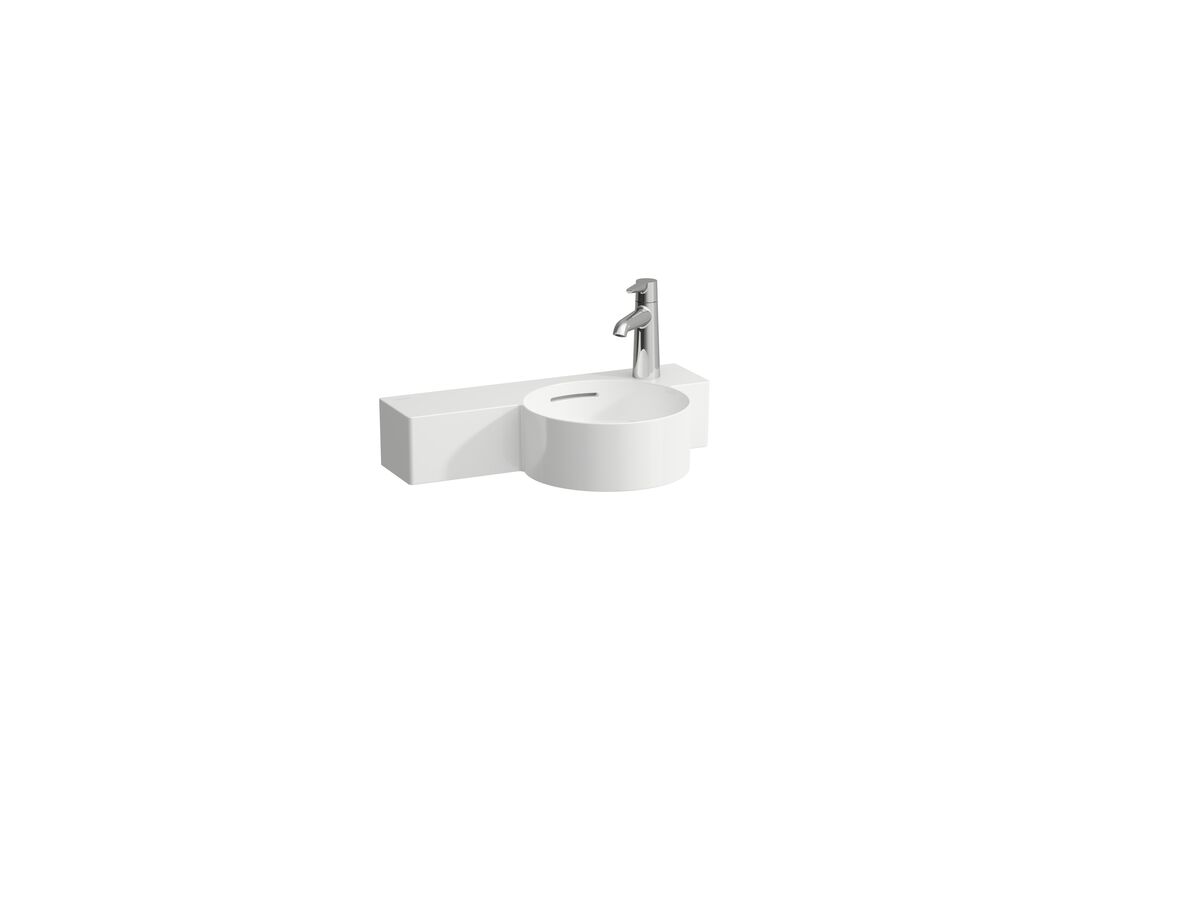 reece LAUFEN Val Wall Basin Only Right Hand Basin 1 Taphole with Over Flow 550x315 White