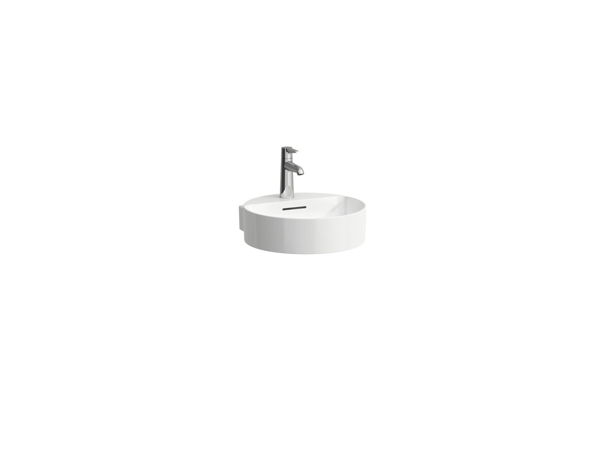 reece LAUFEN Val Wall/Counter Basin 1 Taphole with Over Flow 400x425 with Fixing Bolts White