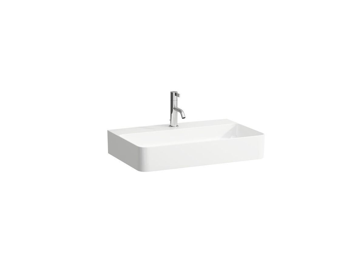 Reece LAUFEN Val Wall/Counter Basin 1 Taphole With Overflow 650x420 With Fixing Bolts White