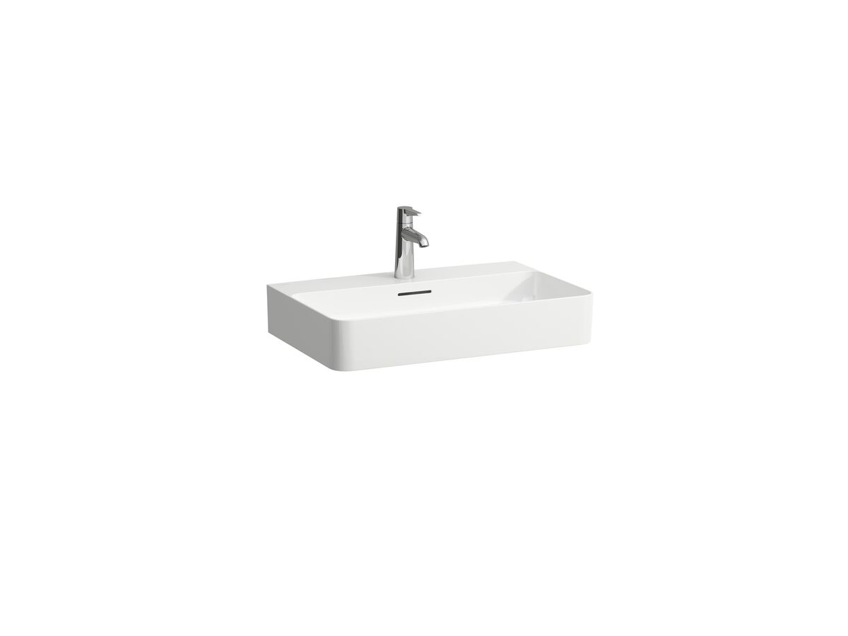 reece LAUFEN Val Wall/Counter Basin 1 Taphole with Overflow 650x420 with Fixing Bolts White