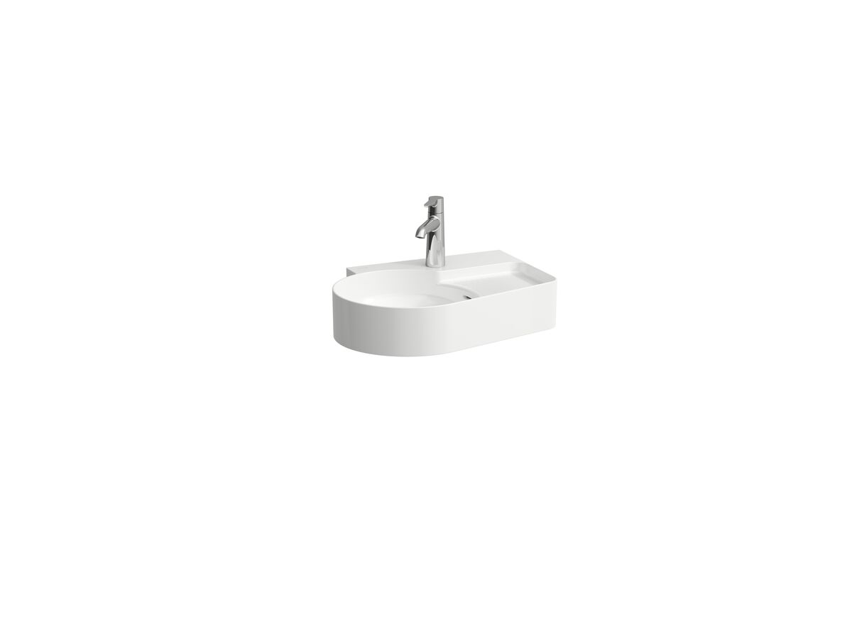 reece LAUFEN Val Wall/Counter Basin Only 1 Taphole with Overflow 530x400 Internal Texture White