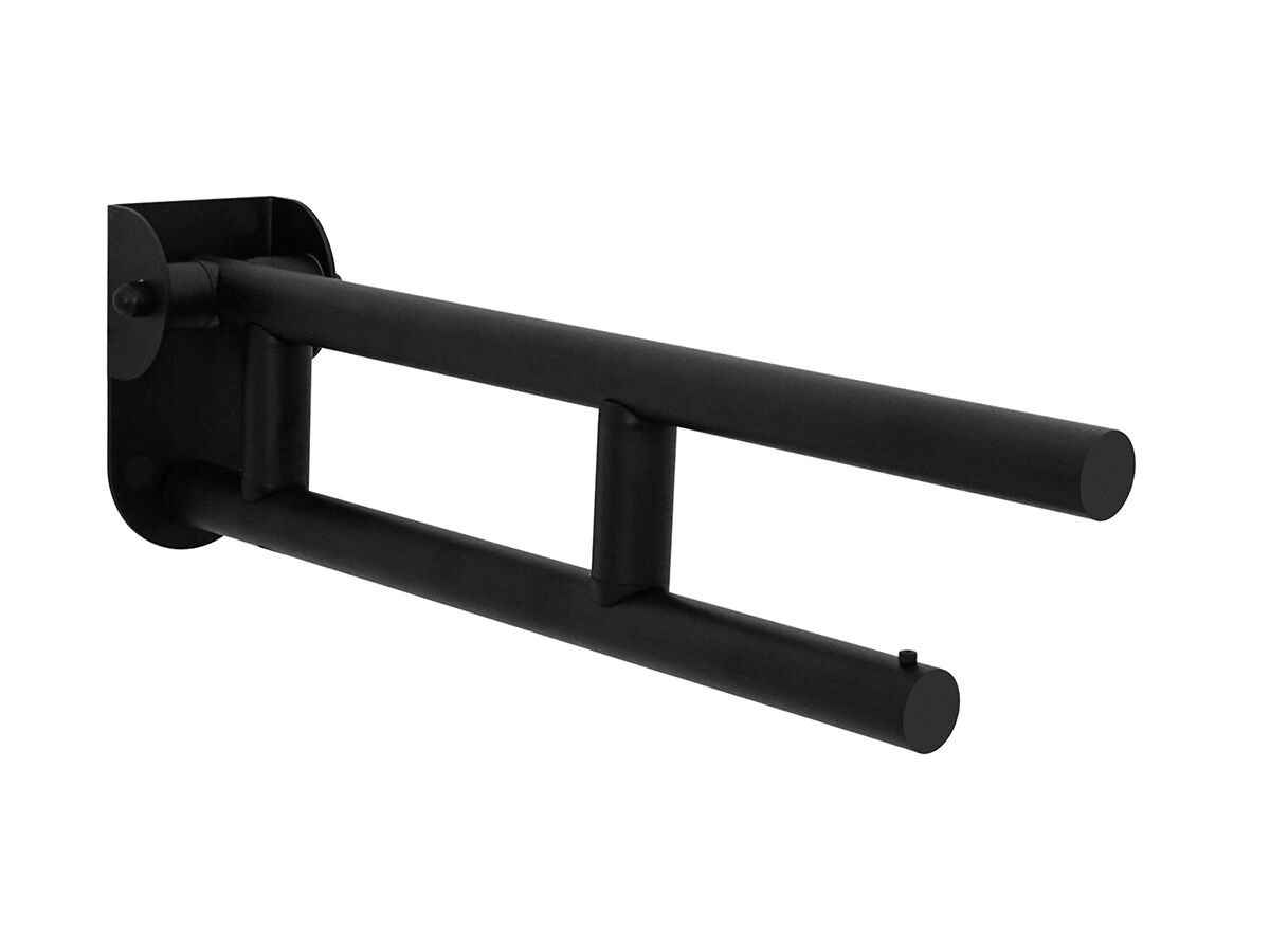 reece Leo Drop Down Grab Rail Stainless Steel 610mm Black
