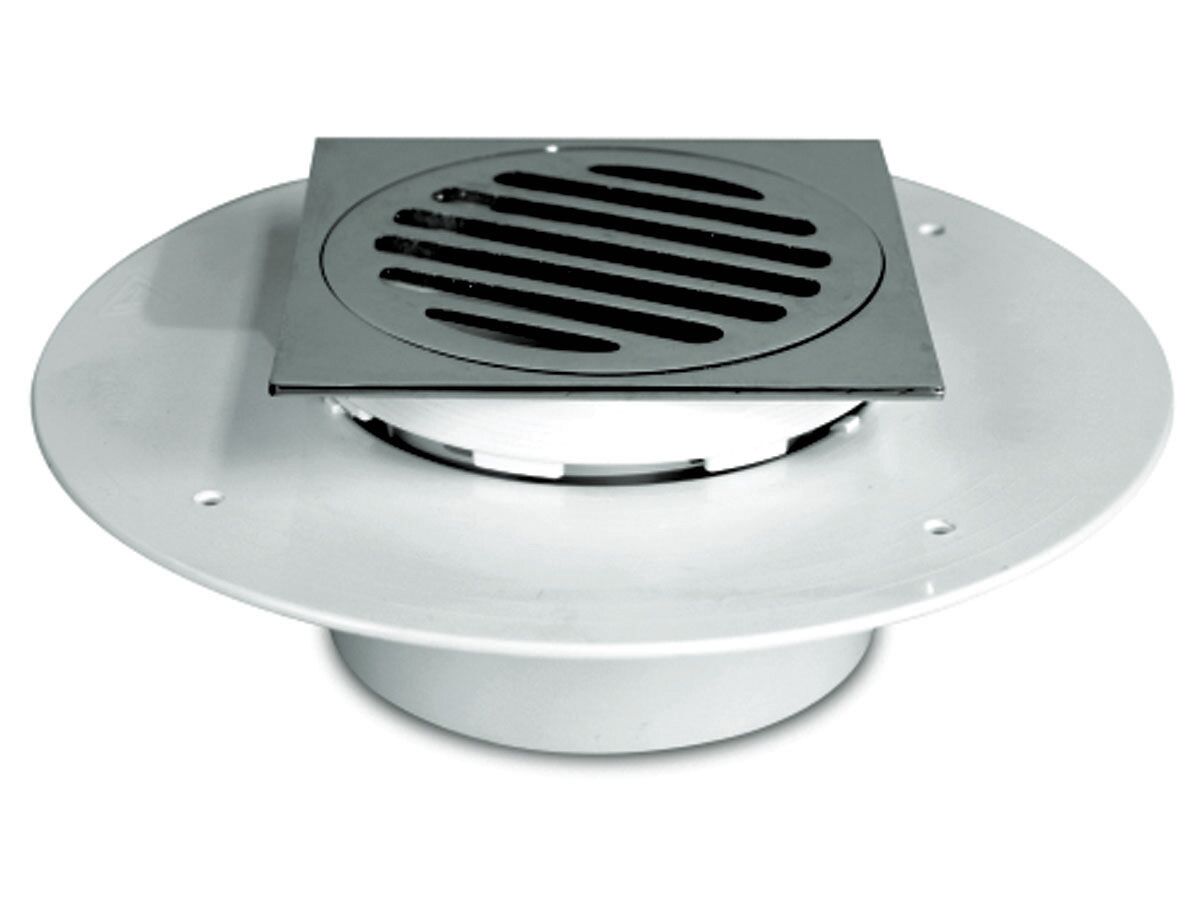 reece Maxi Swivel System Solvent Weld Brass Square Chrome 100mm x 100mm