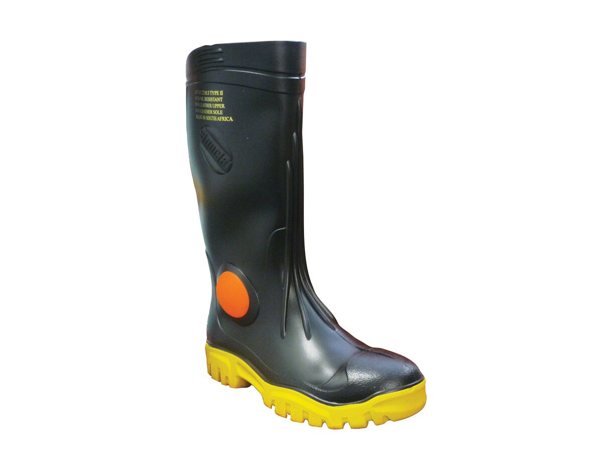 reece Maxisafe Foreman Black Gumboot with Safety Toecap - Size 13