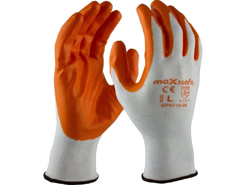 reece Maxisafe Red Nitrile Coated Polyester Gloves - Extra Large (5 Pairs)