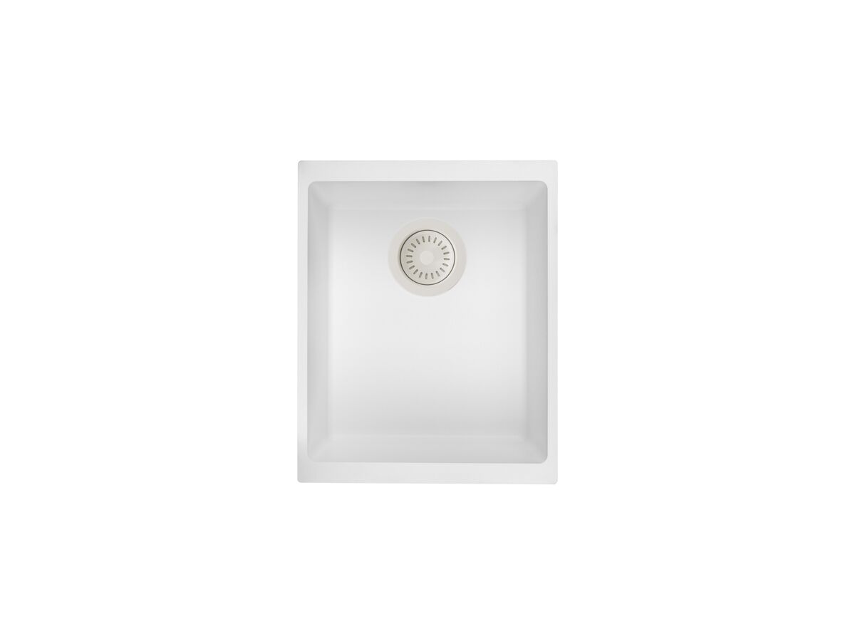 reece Memo Freya Compact Single Bowl Sink No Taphole Granite White