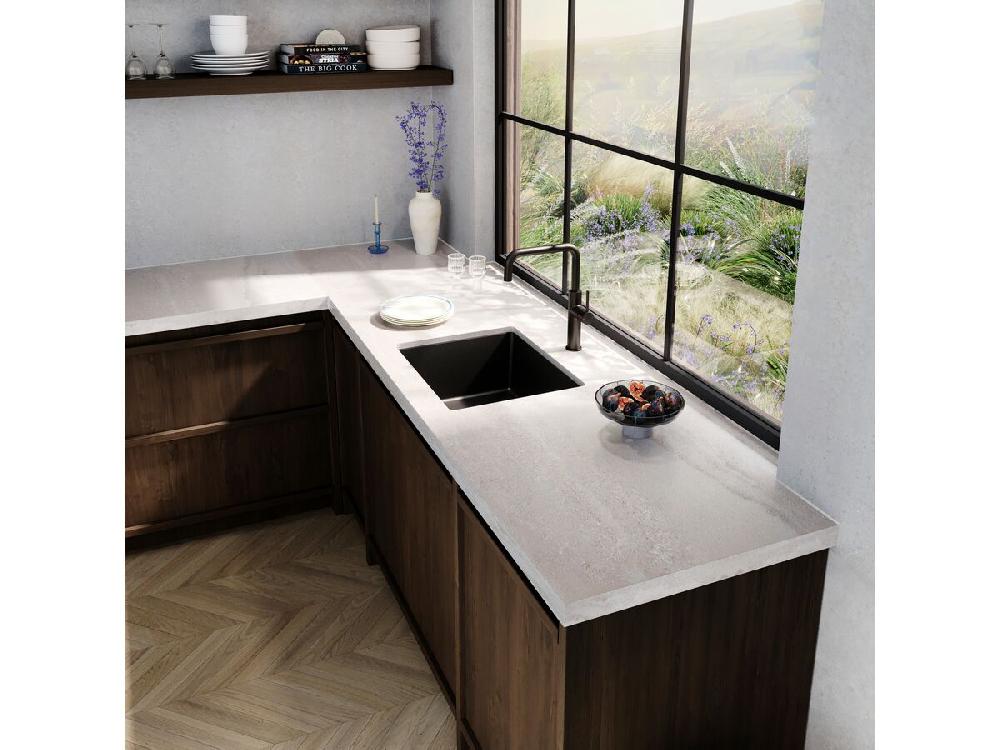 Reece Memo Freya Extended Single Bowl Sink No Taphole Granite Black