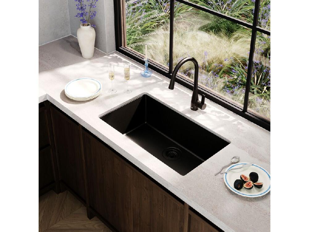 Reece Memo Freya Mega Bowl Sink No Taphole Granite Black