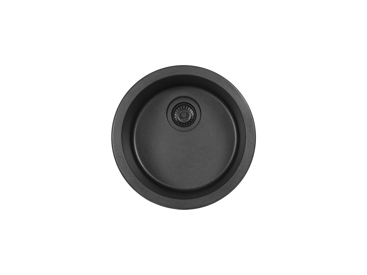 reece Memo Freya Round Sink No Taphole Granite Black