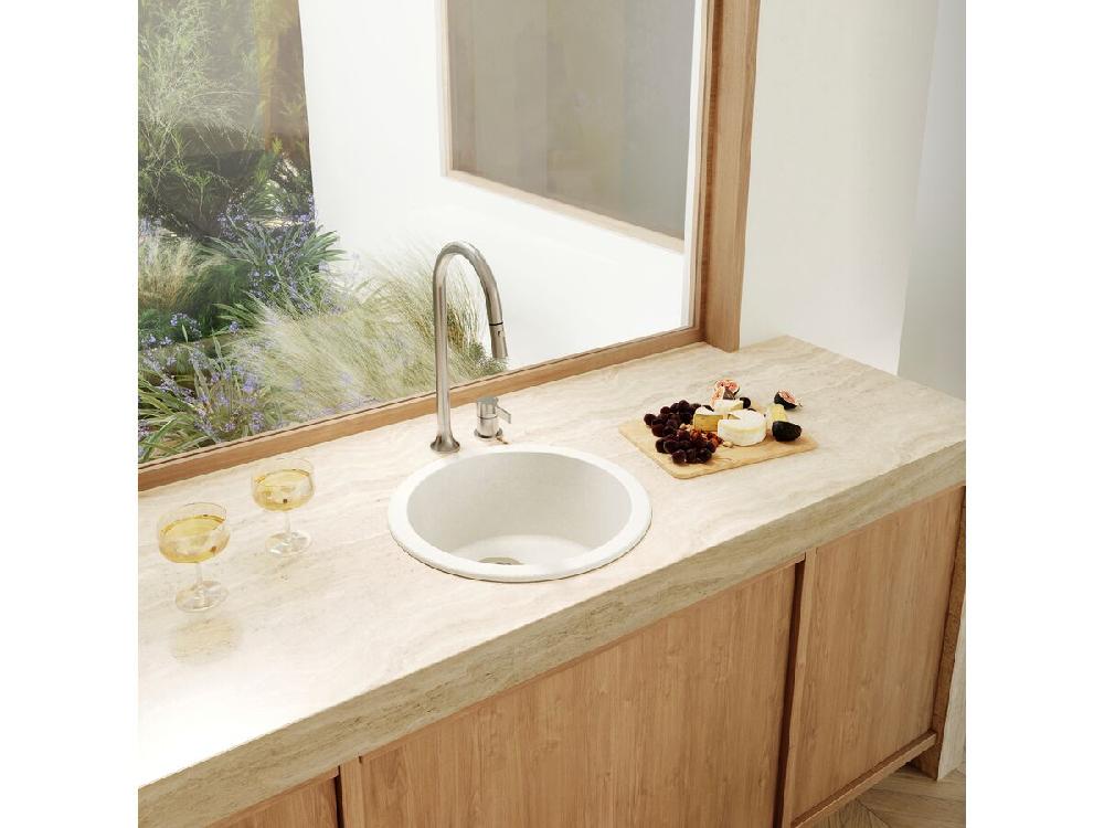 Reece Memo Freya Round Sink No Taphole Granite White