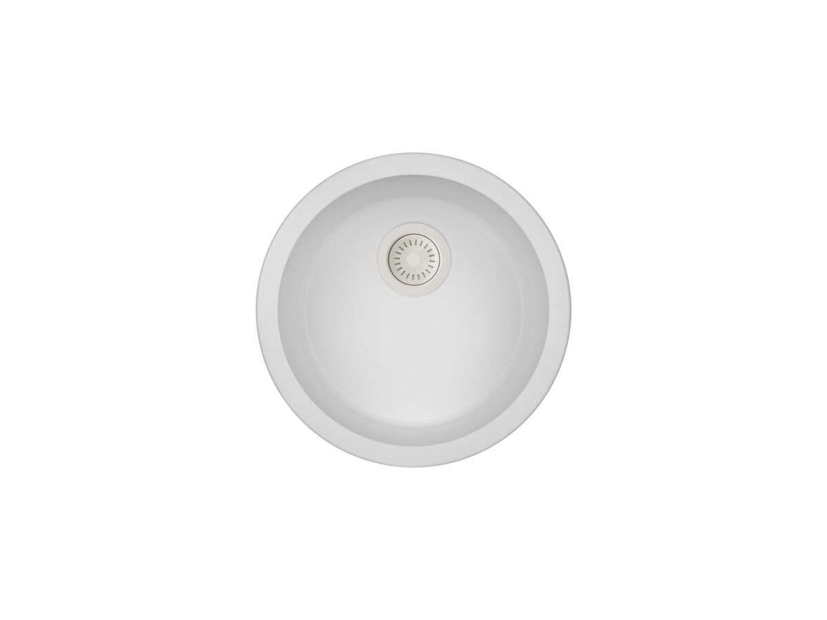 reece Memo Freya Round Sink No Taphole Granite White