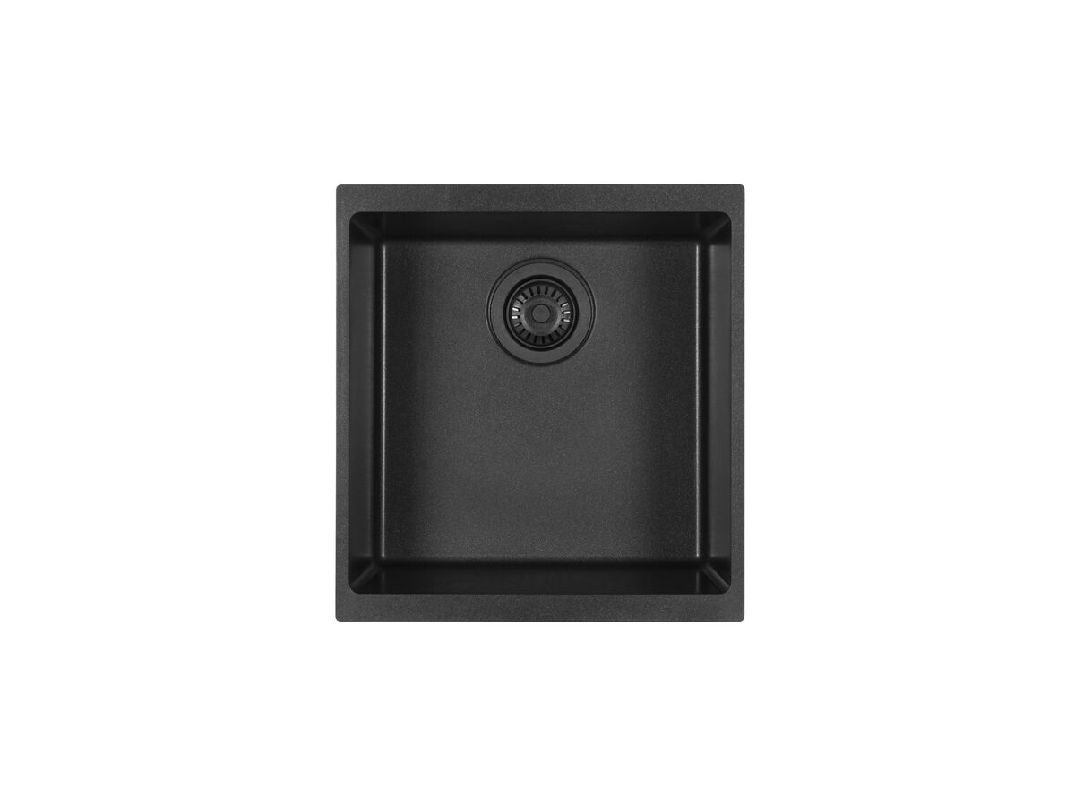 reece Memo Freya Single Bowl Sink No Taphole Granite Black