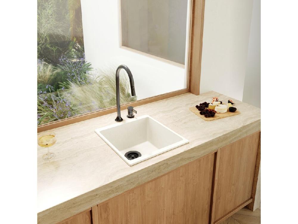 Reece Memo Freya Single Bowl Sink No Taphole Granite White