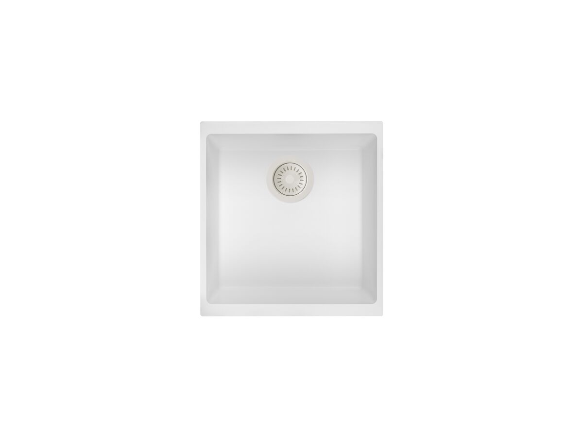 reece Memo Freya Single Bowl Sink No Taphole Granite White
