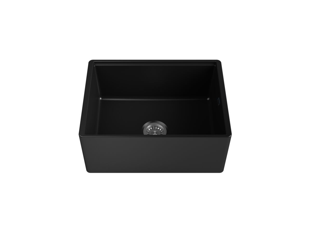 Reece Memo Harper Single Bowl Butler Sink 610mm Fireclay Matte Black