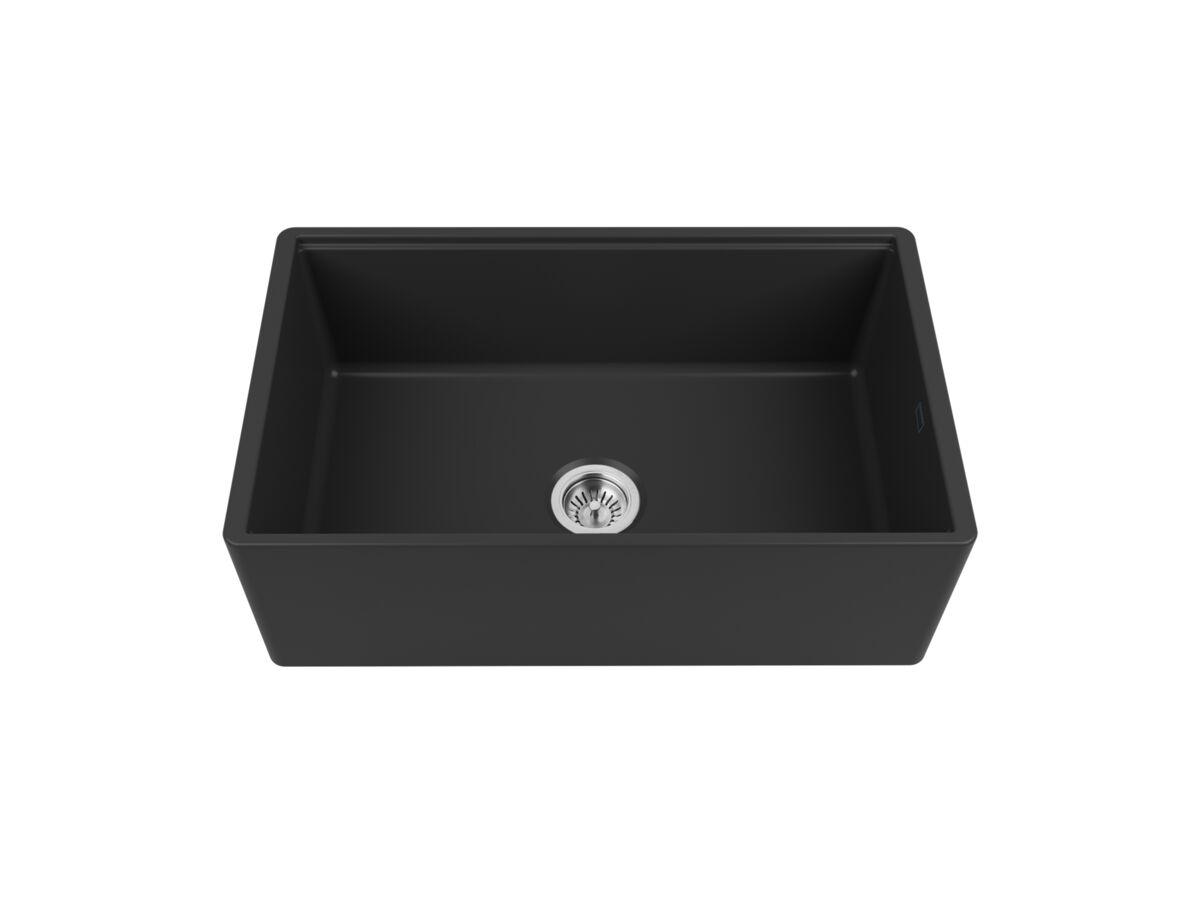 Reece Memo Harper Single Bowl Butler Sink 760mm Fireclay Matte Black